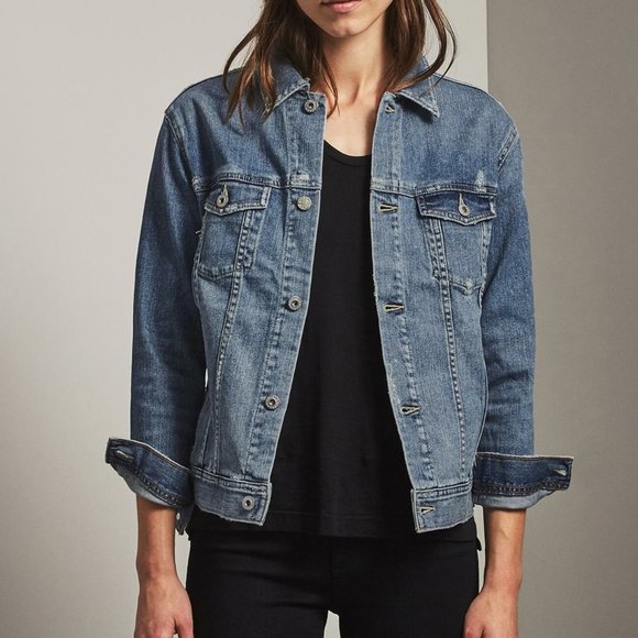 Ag Adriano Goldschmied Jackets & Blazers - AG Adriano Goldschmied Denim Jean Nancy Jacket Distressed Size Medium H12035